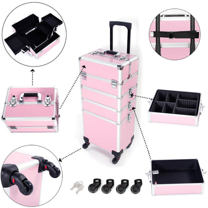rolling vanity case in a modern home setting