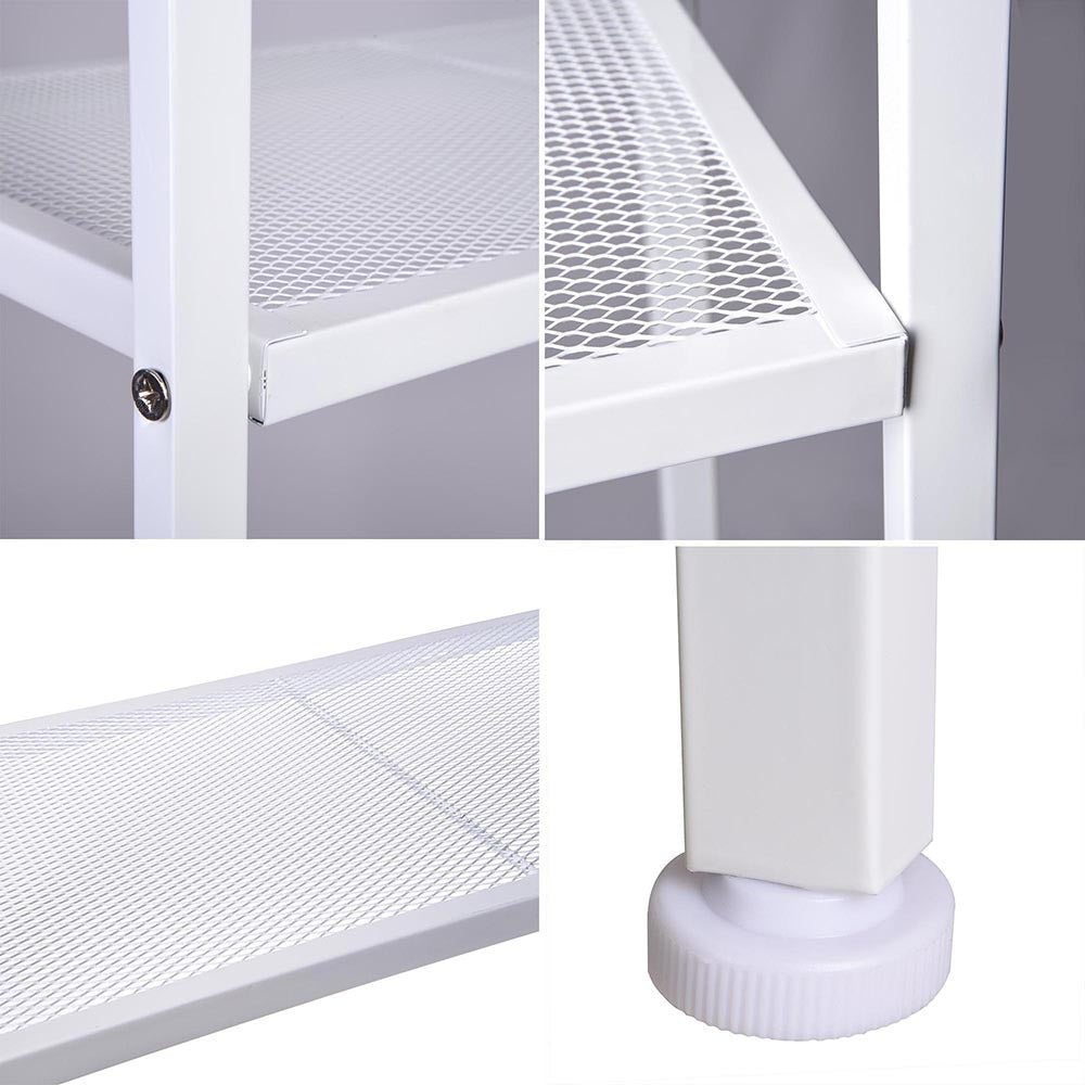 Viva Essentials Storage Series: Modern Ivory Metal Shelving Unit