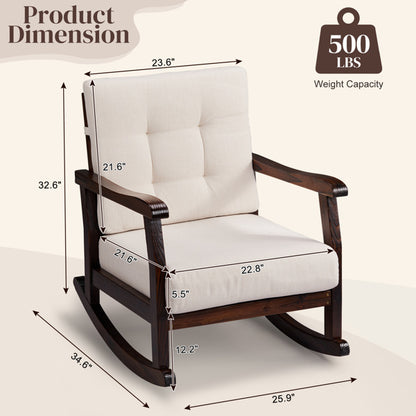 Cedar Cloud Rocking Chair with Detachable Cushion | Viva