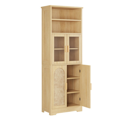 Viva Lino Rattan Display Cabinet – Where Function Wears Texture