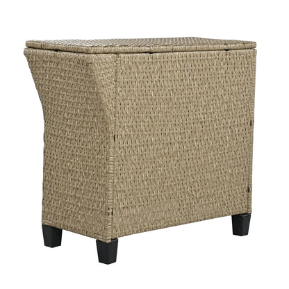 U Style 6-Person Fan-Shaped Rattan Set With Cushions   Table