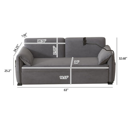 63-in Velvet Multi-Mode Sofa Bed | Viva
