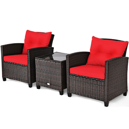 🌿 Viva Sorella 3-Piece Rattan Patio Set – Elevated Outdoor Living, Effortlessly