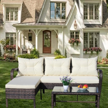 Brown 3-Piece Patio Conversation Set | Viva Capri