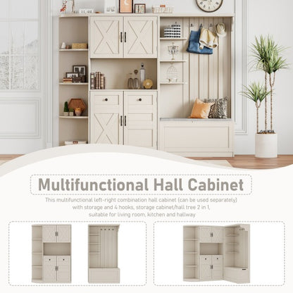 Viva Entry Essentials Collection: Modular 2-in-1 Hall Tree Cabinet