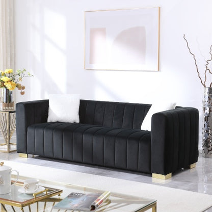Viva Smart Modern Channel Chesterfield 3‑Seater Sofa
