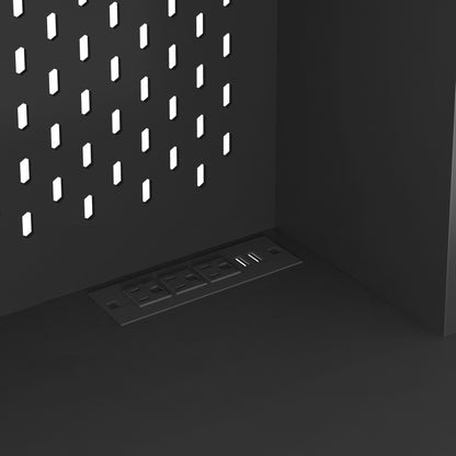 Viva Elite Noir Six-Door Pantry Cabinet – Where Dramatic Storage Meets Kitchen Sophistication