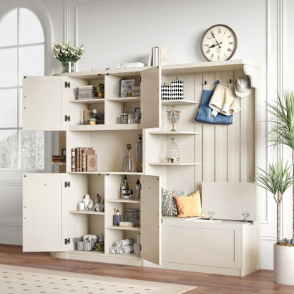 Viva Entry Essentials Collection: Modular 2-in-1 Hall Tree Cabinet
