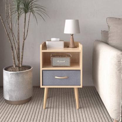 fabric drawer nightstand for a small bedroom