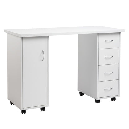 Viva Bianca Four-Drawer Computer & Nail Art Desk