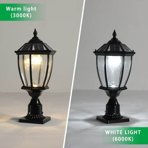 Solar Pillar Headlights with Dimmable LEDs – 2-Pack | Elegant & Energy-Efficient Outdoor Lighting