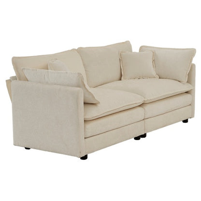 Viva Cozy Collection: Modern Fabric Loveseat Sofa Couch