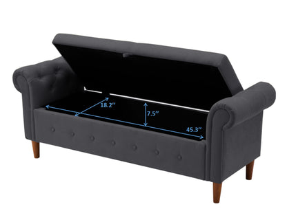 Viva Elite Haven Dark Gray Storage Sofa Stool - The Future of Sophisticated Storage