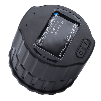 WiFi Wireless Digital Eyepiece 4MP 2K Video Recording Built in WiFi Apps Electronic Eyepiece Camera for 1.18‑1.97in Telescope Black