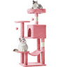 44-Inch Multi-Cat Tree Tower with Sisal Scratching Posts, Hammock & Extended Platforms