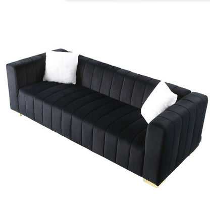 Viva Smart Modern Channel Chesterfield 3‑Seater Sofa