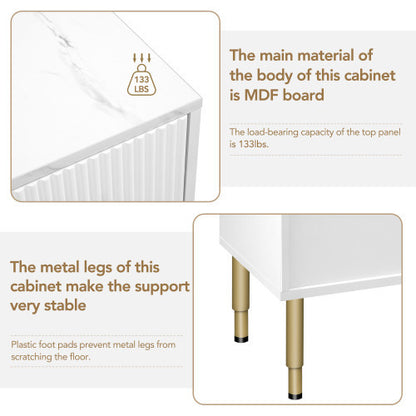 Viva Marquette Marble-Top Buffet Cabinet