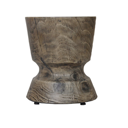 Antique Gray Faux-Woodgrain Accent Table | Viva Luxe