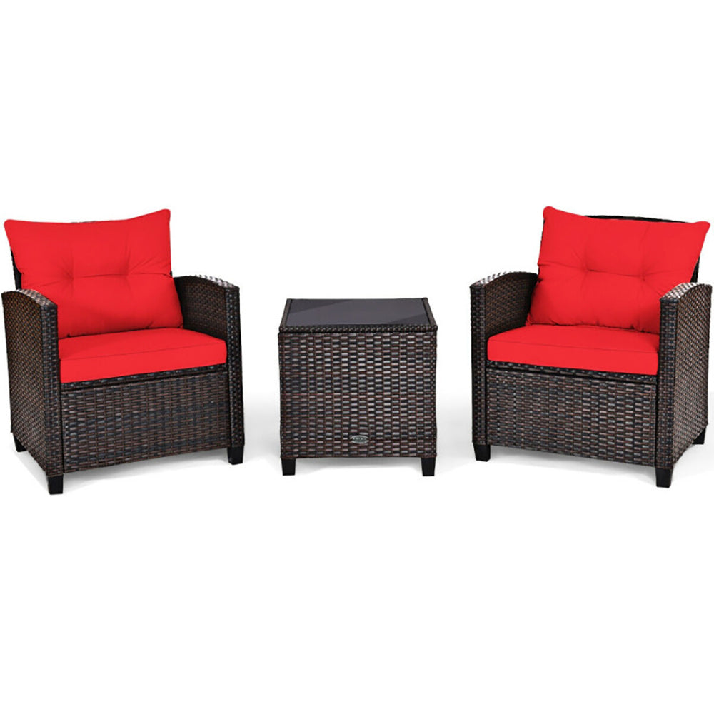 🌿 Viva Sorella 3-Piece Rattan Patio Set – Elevated Outdoor Living, Effortlessly