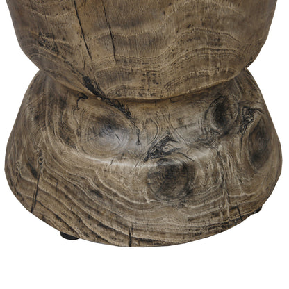 Antique Gray Faux-Woodgrain Accent Table | Viva Luxe