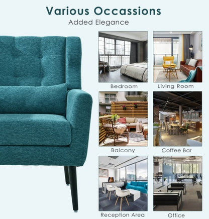 Teal Upholstered Armchair | Viva Cozy Luxe