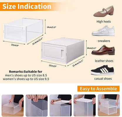 Viva Clarity™ 15-Pack Foldable Shoe Storage Containers – A Luxurious Revolution in Home Organization
