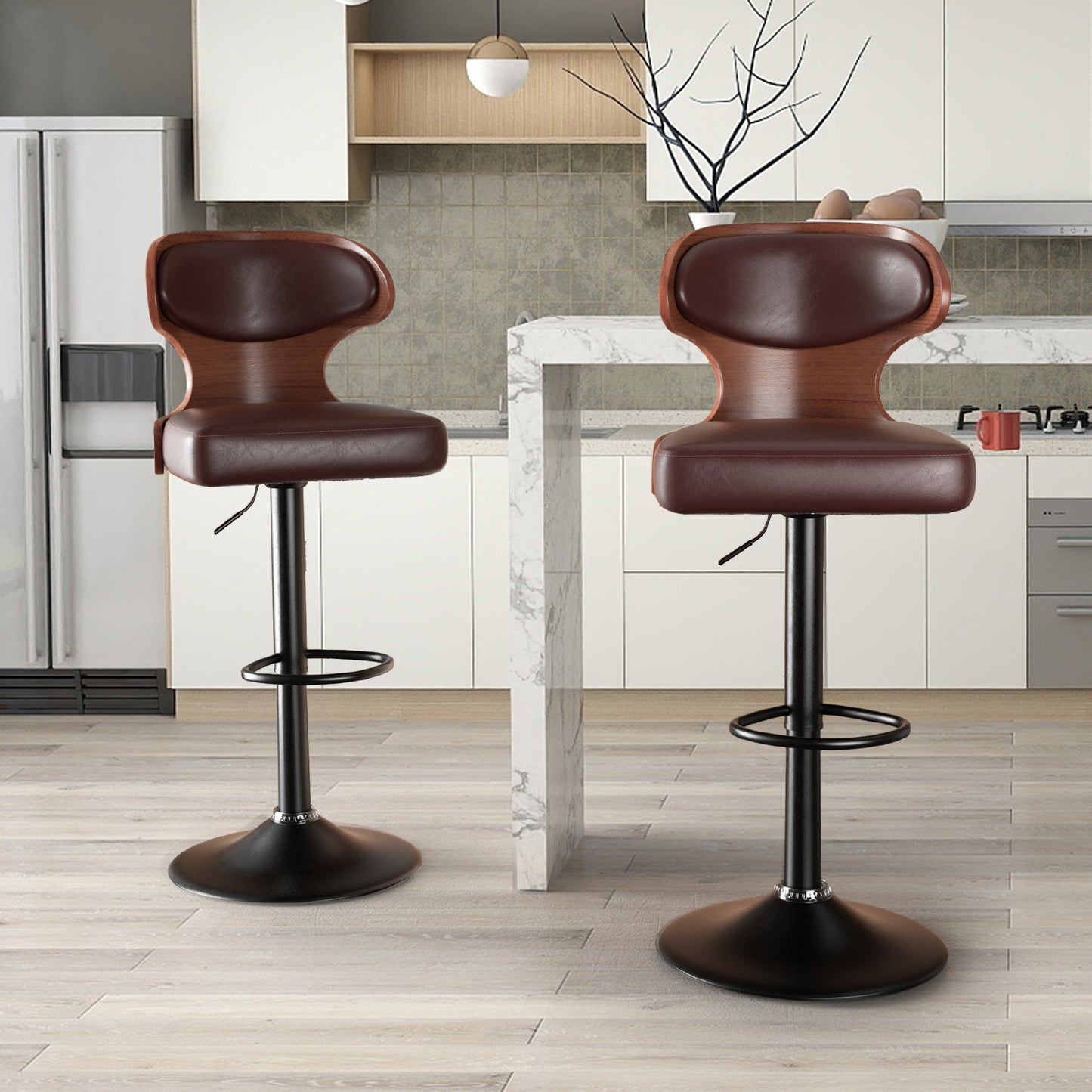 Viva Apollo Adjustable Swivel Bar Stools (Set of 2)
