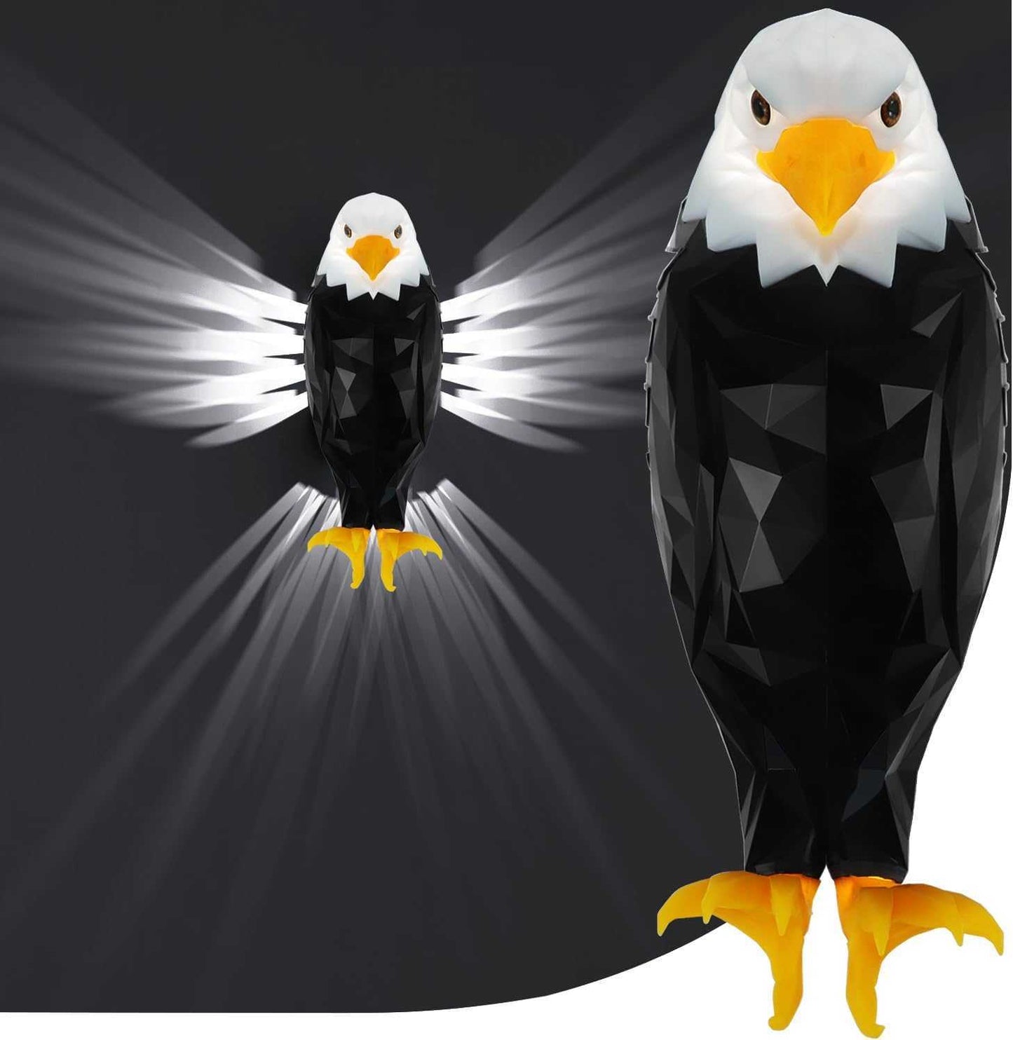 Bald Eagle Wall Light – American Eagle Night Light with Remote Control