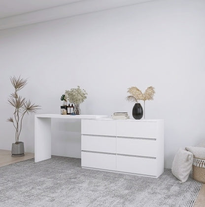 Viva Blanc Étagère 6-Drawer Chest