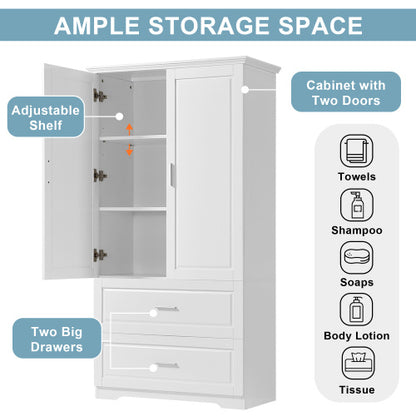 Viva Serenity Collection: Viva Serenity Tall Bathroom Storage Cabinet