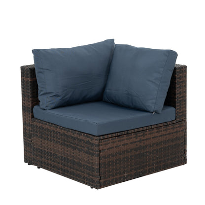 Patio Furniture, Outdoor Furniture, Seasonal PE Wicker Furniture, 5 Set Wicker Furniture With Temper