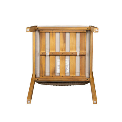 Viva Terrace Collection: The Marlowe Acacia Wood Rope-Back Chairs (Set of 2)