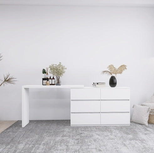 Viva Blanc Étagère 6-Drawer Chest