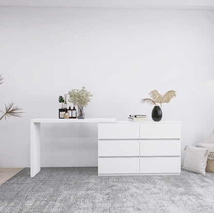 Viva Blanc Étagère 6-Drawer Chest