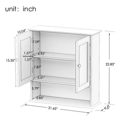Éclat Double-Mirror Bathroom Wall Cabinet