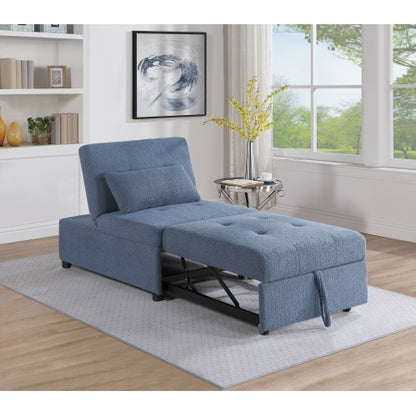 Viva Elite Nimbus Blue-Gray Sherpa Sleeper Sofa Chair - The Future of Cozy Luxury