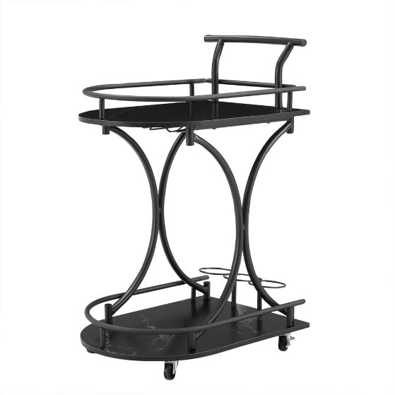 Viva Noir Bar Cart – A Rolling Statement of Sophisticated Entertaining