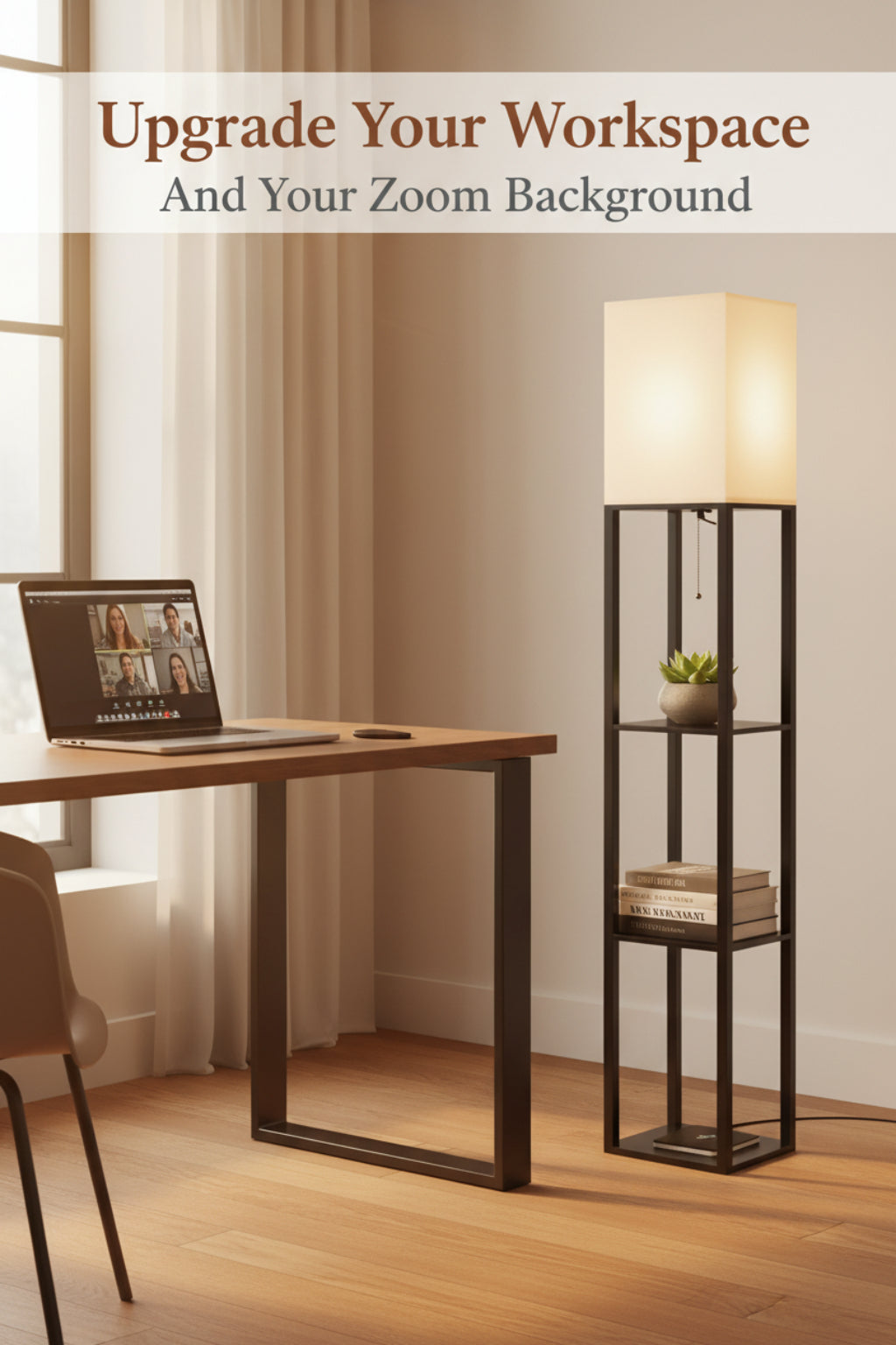 floor lamp with shelf for small living room