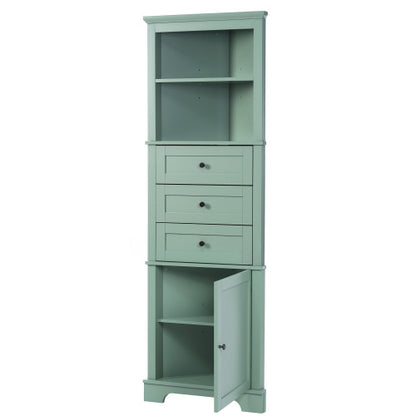 Green Triangular Tall Storage Cabinet | Viva Émeraude