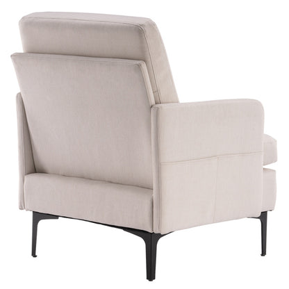 Off-White Upholstered Swivel Lounge Chair | Viva Astra