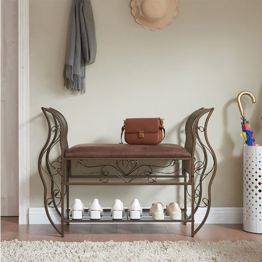 Viva Belvedere Multifunctional Upholstered Shoe Rack Bench