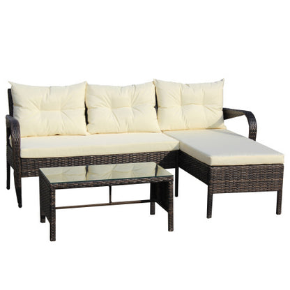Brown 3-Piece Patio Conversation Set | Viva Capri