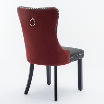 Viva Élise Tufted PU Velvet Dining Chair Set