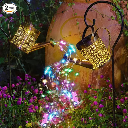 Copper Solar Watering Can Lights - Garden Decor (1-2 Pack)