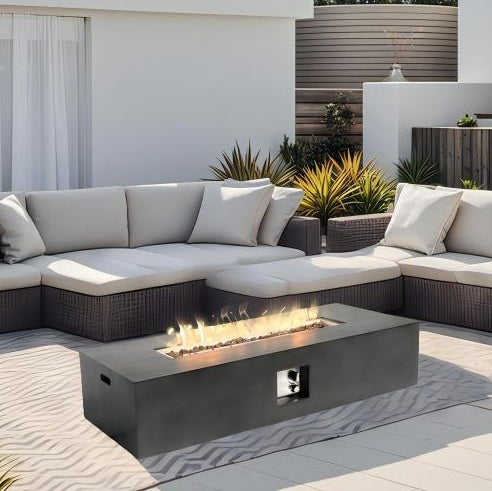 Viva Outdoor Collection: 50,000 BTU Rectangular Gas Fire Pit