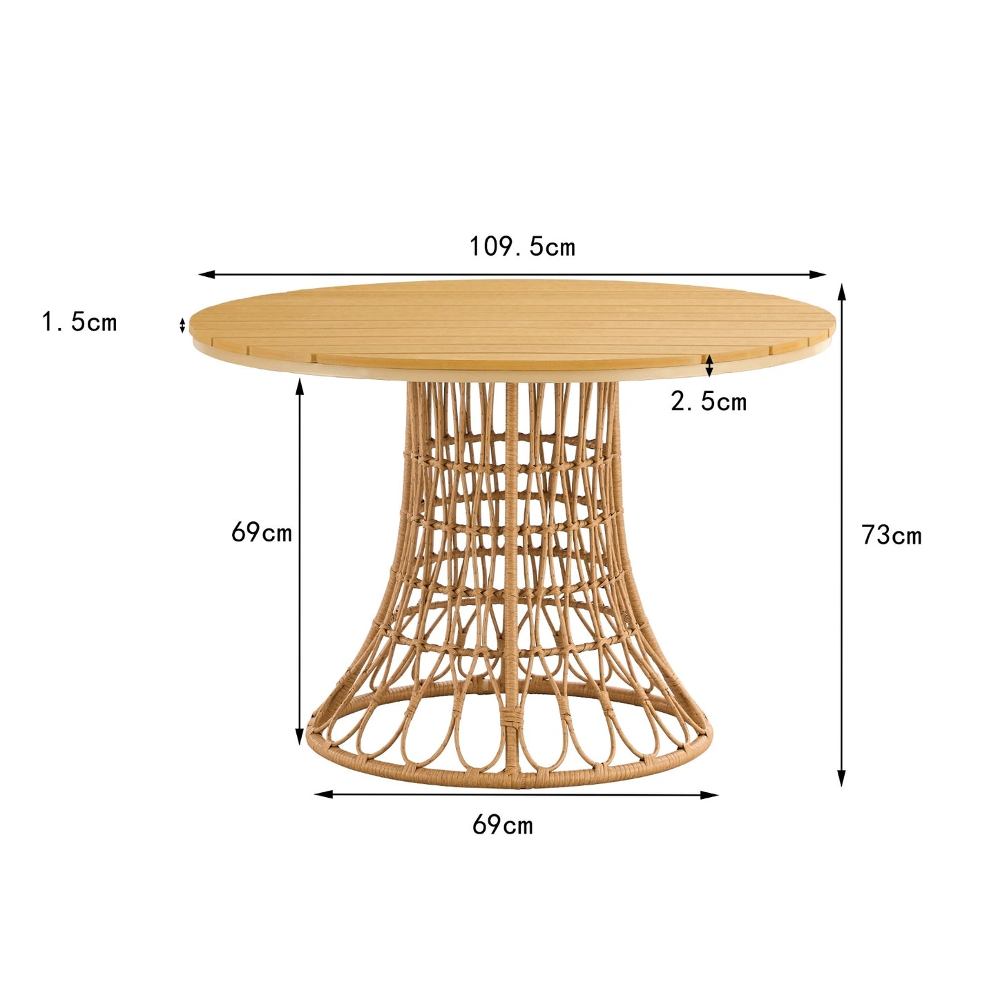Viva Sienna Bamboo-Style Outdoor Dining Set