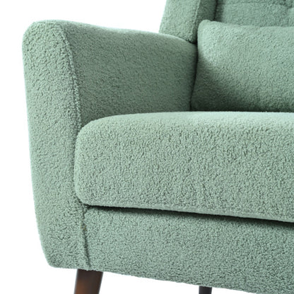 Light Green Teddy Upholstered Accent Chair | Viva Cozy Luxe