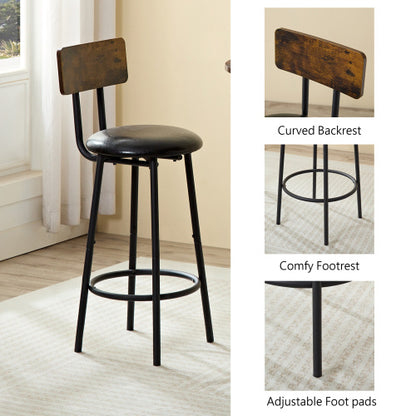 Brown 3-Piece Bar Seating Set | Viva