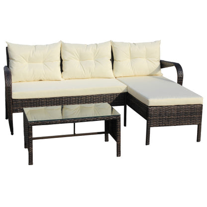 Brown 3-Piece Patio Conversation Set | Viva Capri