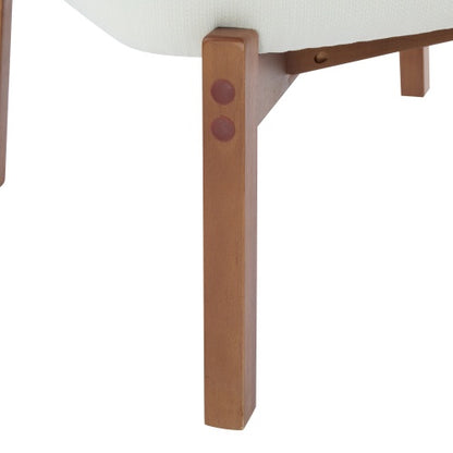 Beige & Walnut Woven-Back Lounge Chairs, Set of 2 | Viva